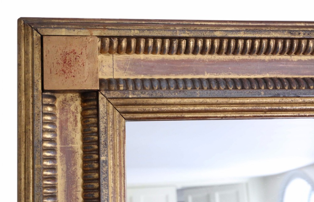 Victorian gilt wall mirror 4' x 3' View II