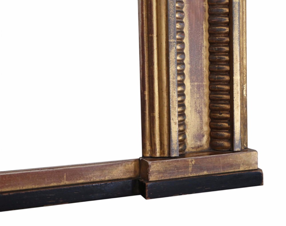 Victorian gilt wall mirror 4' x 3' View IV