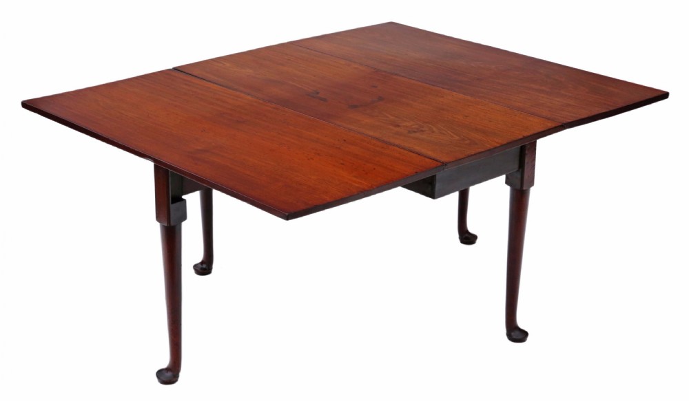 Georgian mahogany pad foot gateleg dining table View IV