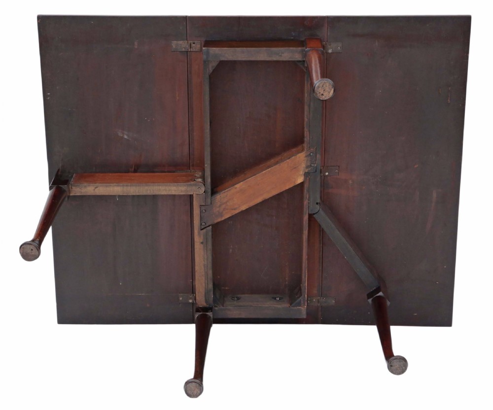 Georgian mahogany pad foot gateleg dining table View VIII