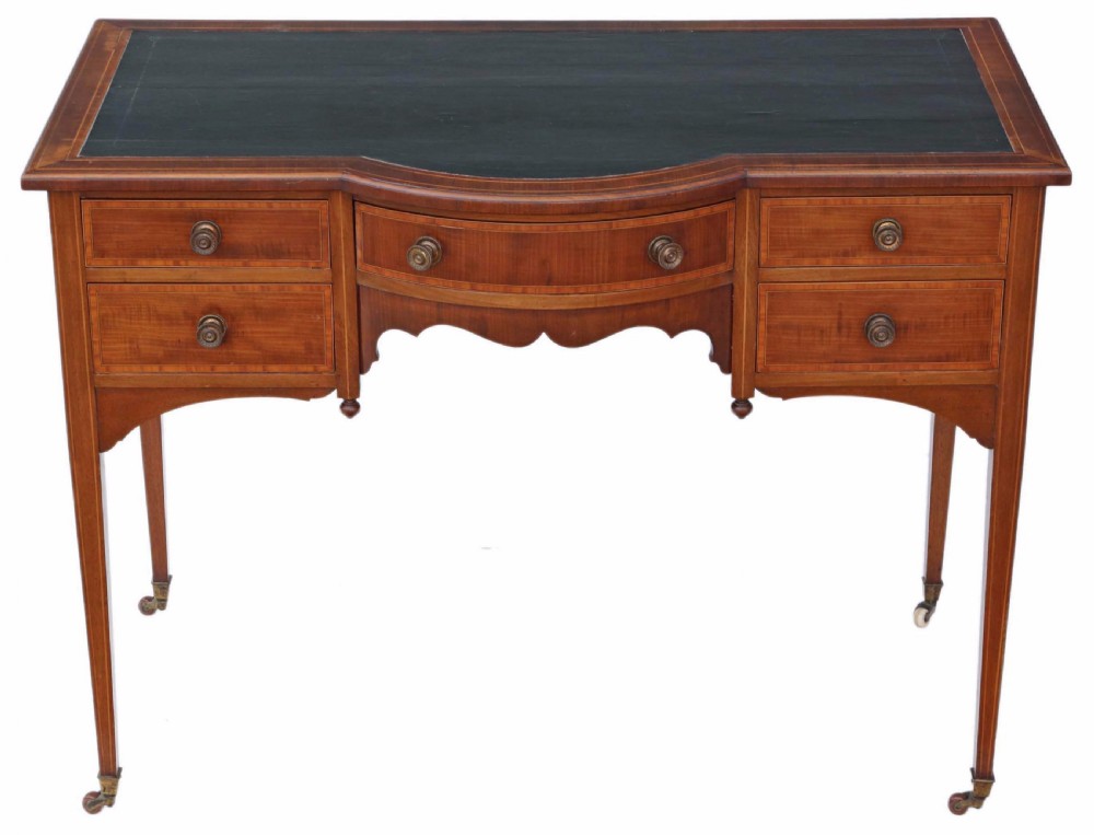 Victorian inlaid mahogany desk or writing table