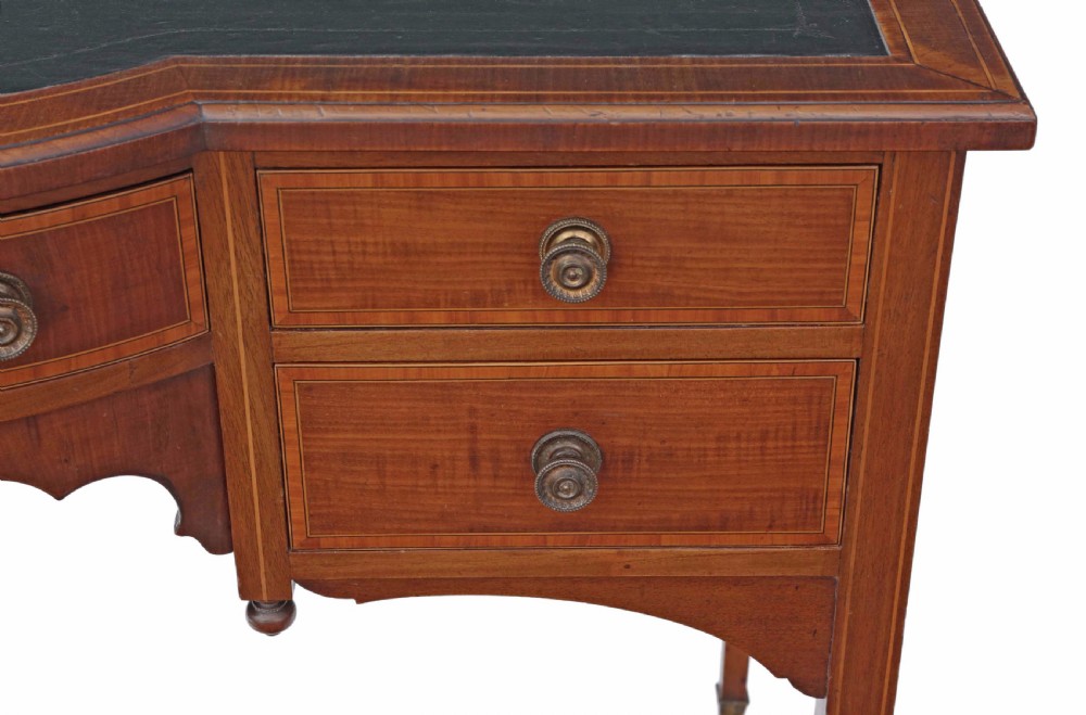 Victorian inlaid mahogany desk or writing table View IV