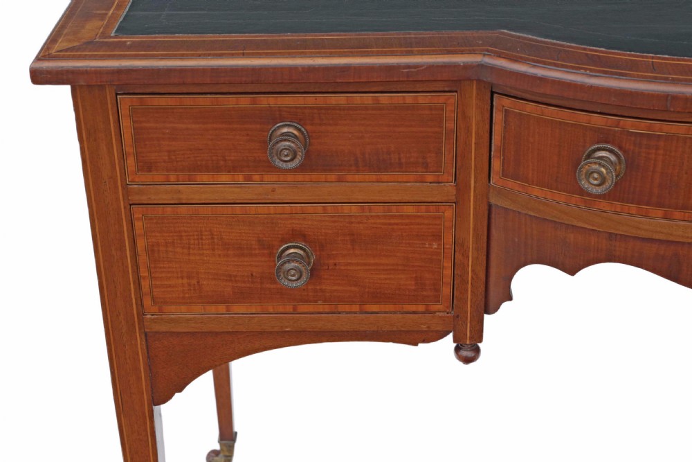 Victorian inlaid mahogany desk or writing table View V