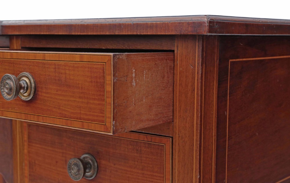Victorian inlaid mahogany desk or writing table View VII