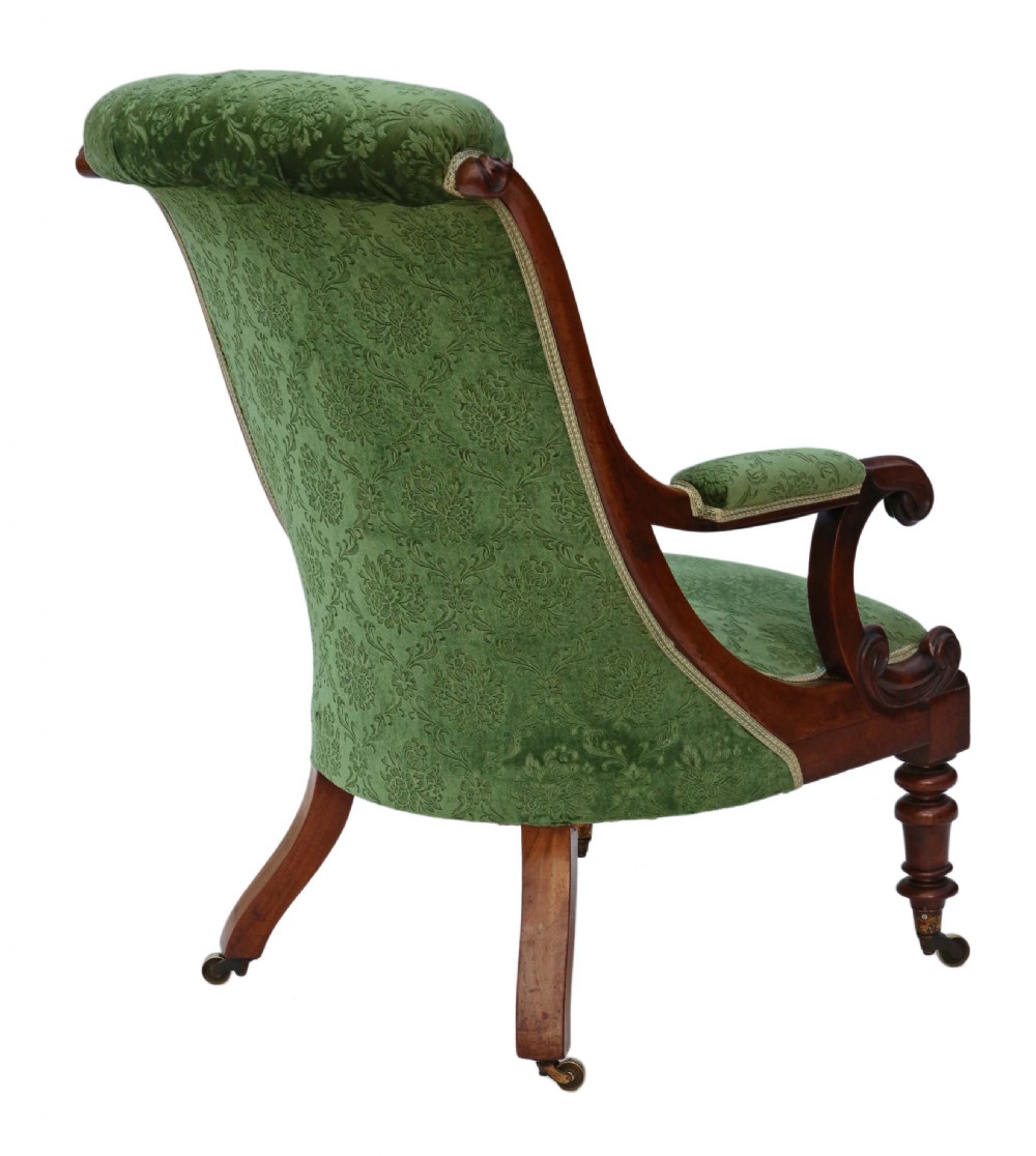 William IV mahogany library armchair View IV