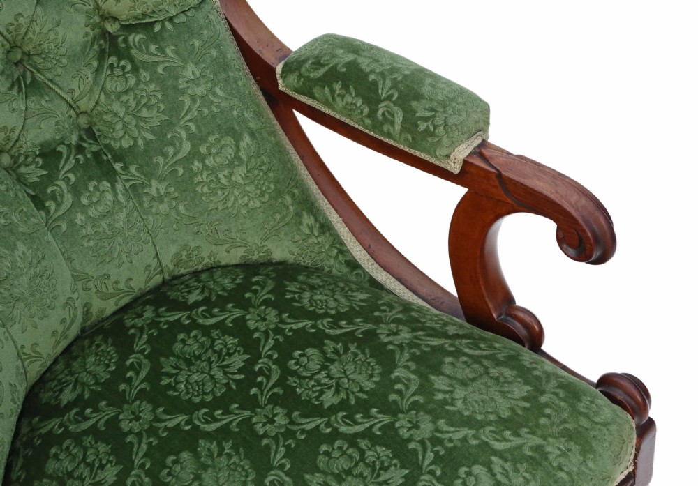 William IV mahogany library armchair View VII