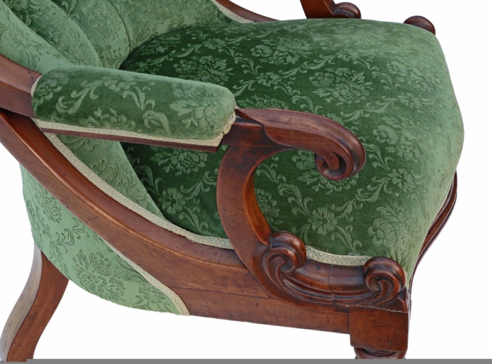 William IV mahogany library armchair View VIII