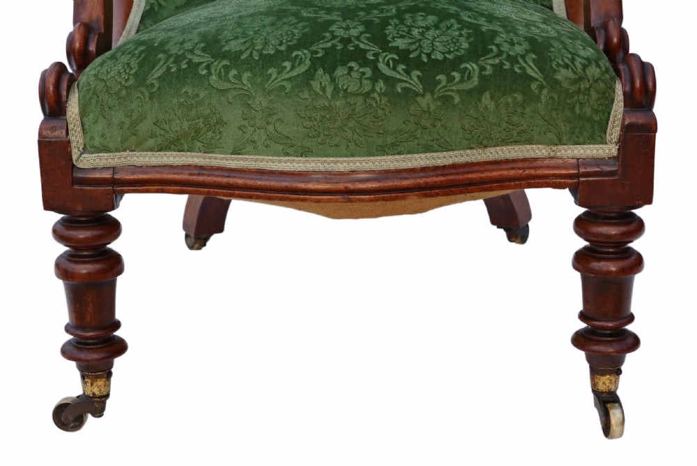 William IV mahogany library armchair View IX