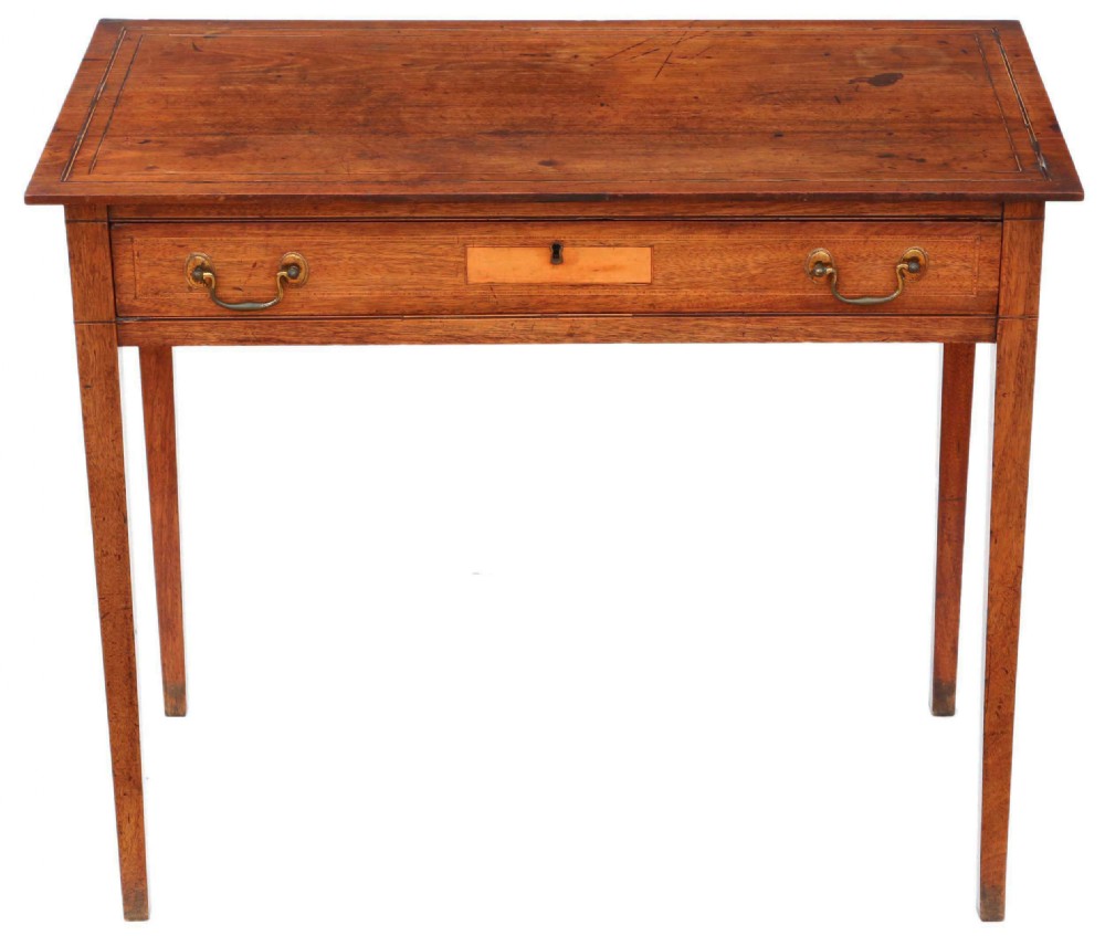 George III inlaid mahogany writing desk
