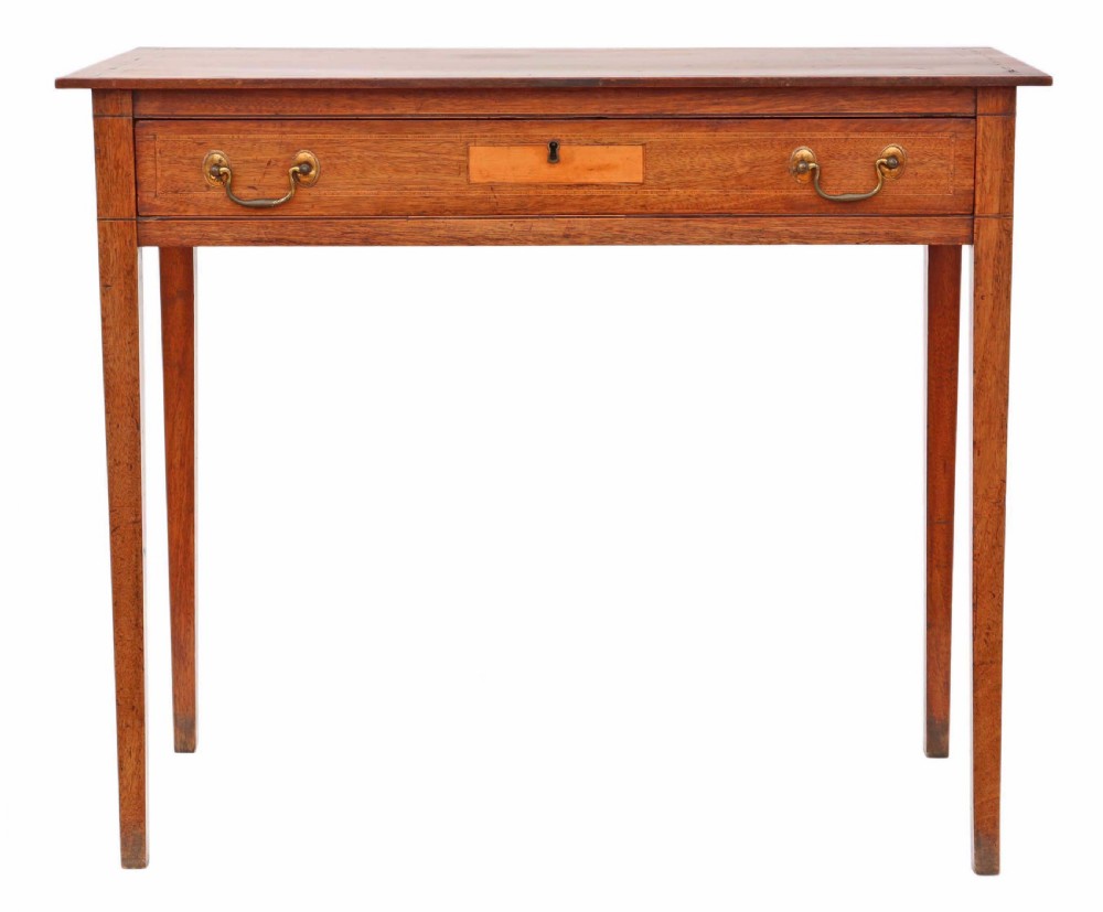 George III inlaid mahogany writing desk View III
