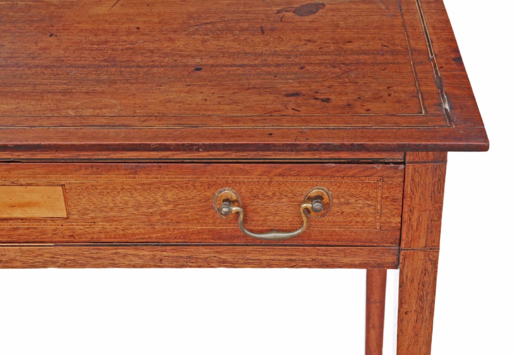 George III inlaid mahogany writing desk View IV