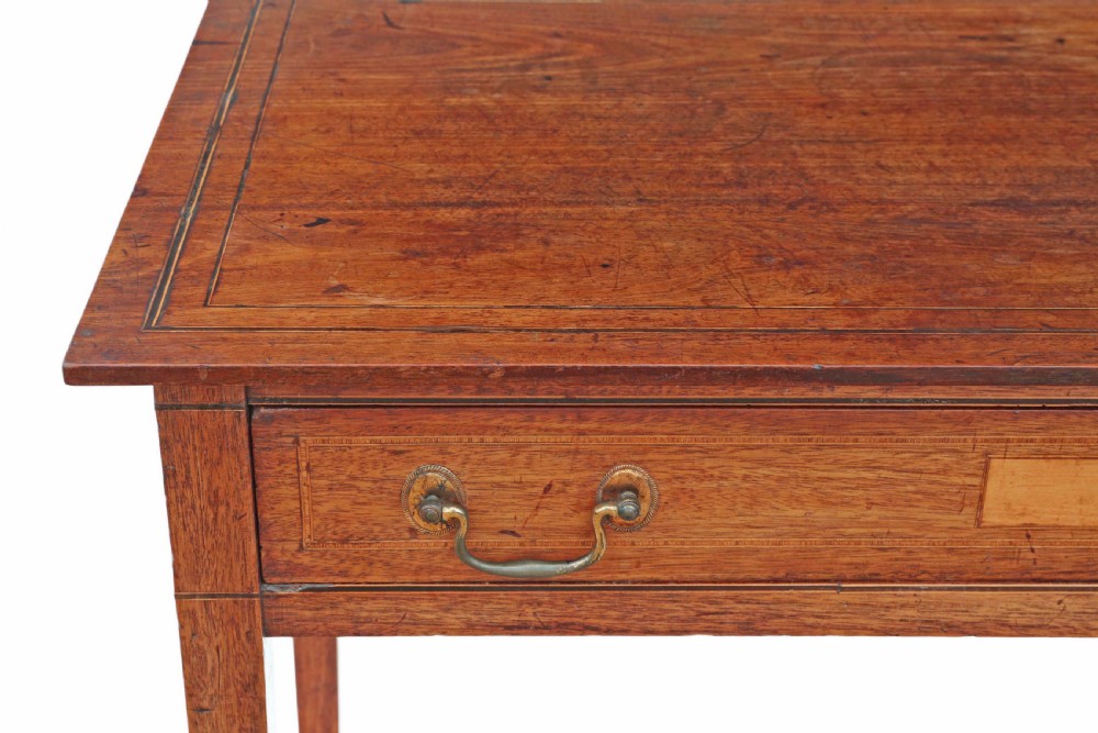 George III inlaid mahogany writing desk View V