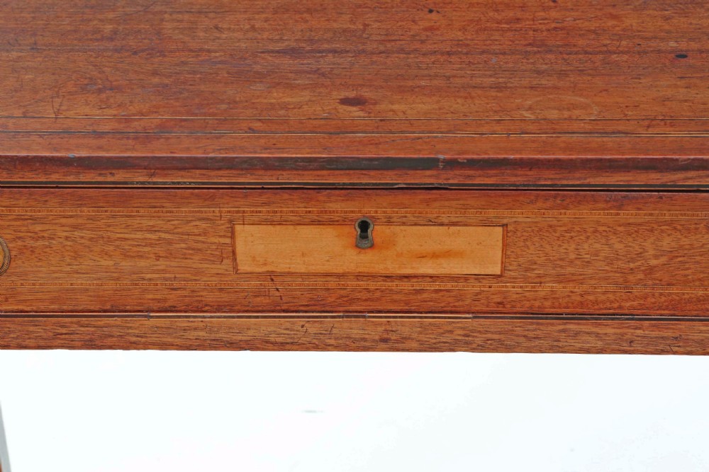 George III inlaid mahogany writing desk View VI