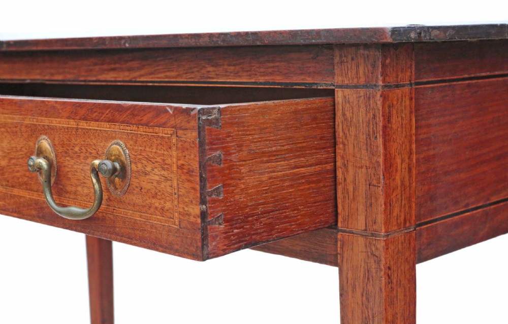George III inlaid mahogany writing desk View VII