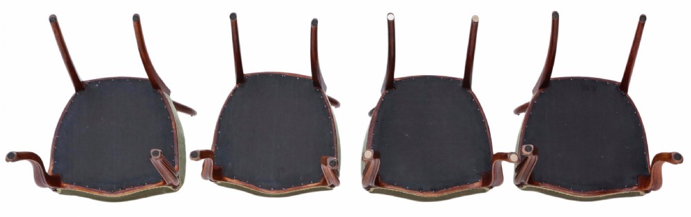 Set of 4 Victorian walnut balloon back dining chairs View III