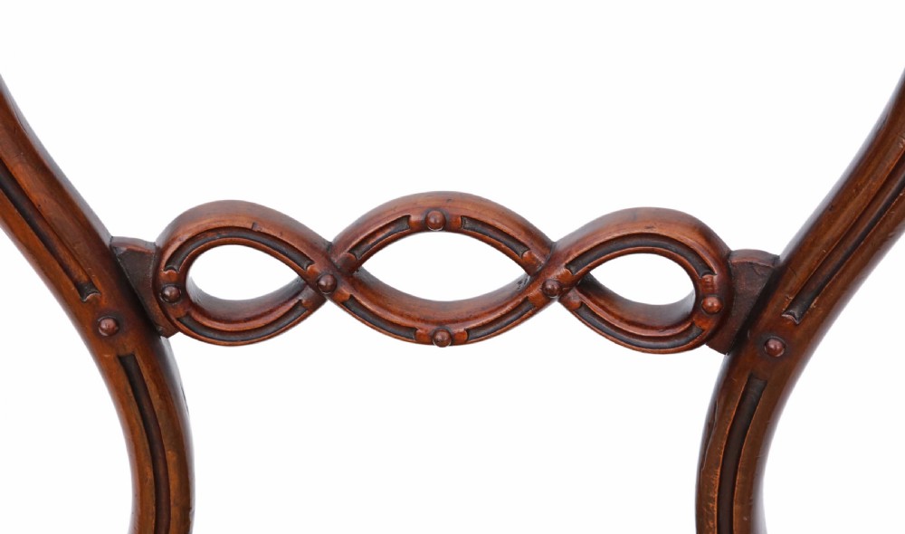 Set of 4 Victorian walnut balloon back dining chairs View VIII