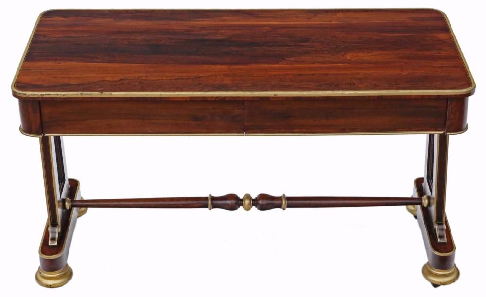 Regency rosewood library writing desk View II