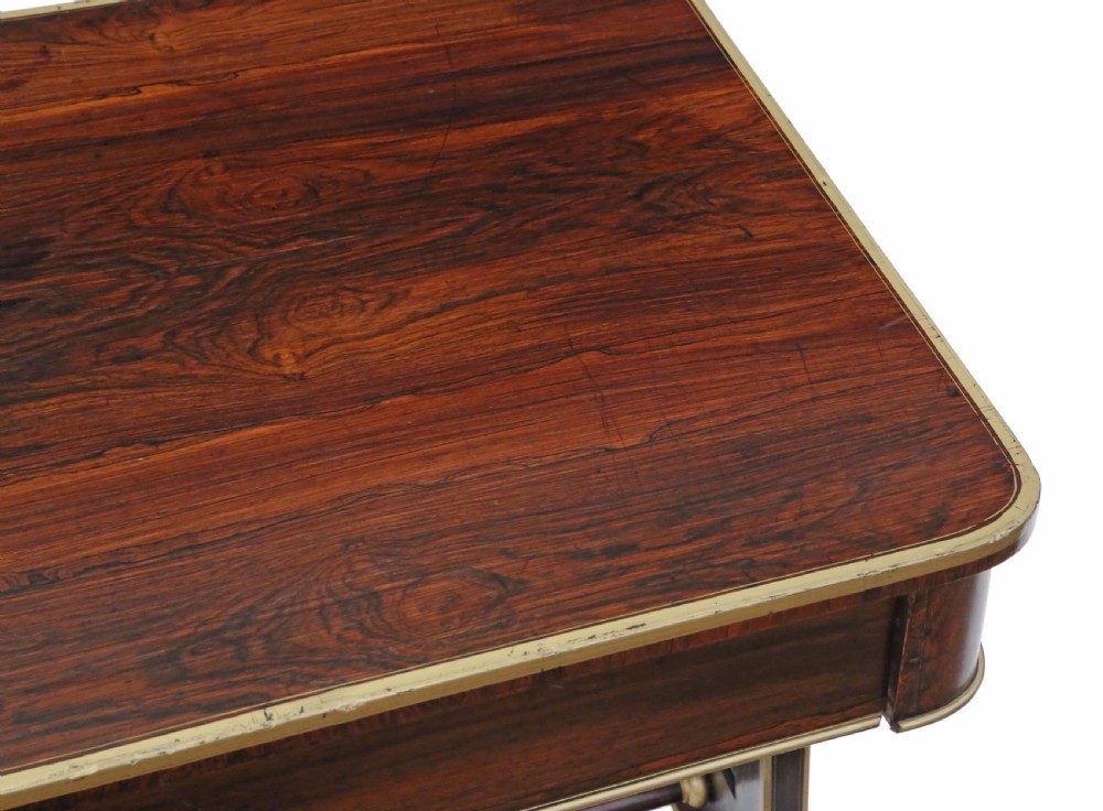 Regency rosewood library writing desk View III