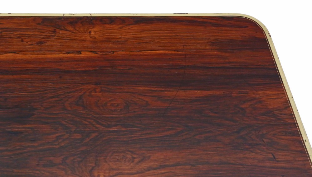 Regency rosewood library writing desk View IV