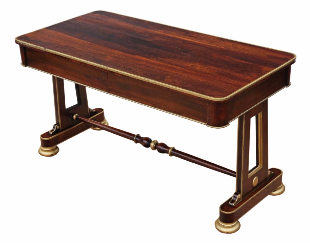 Regency rosewood library writing desk View VIII