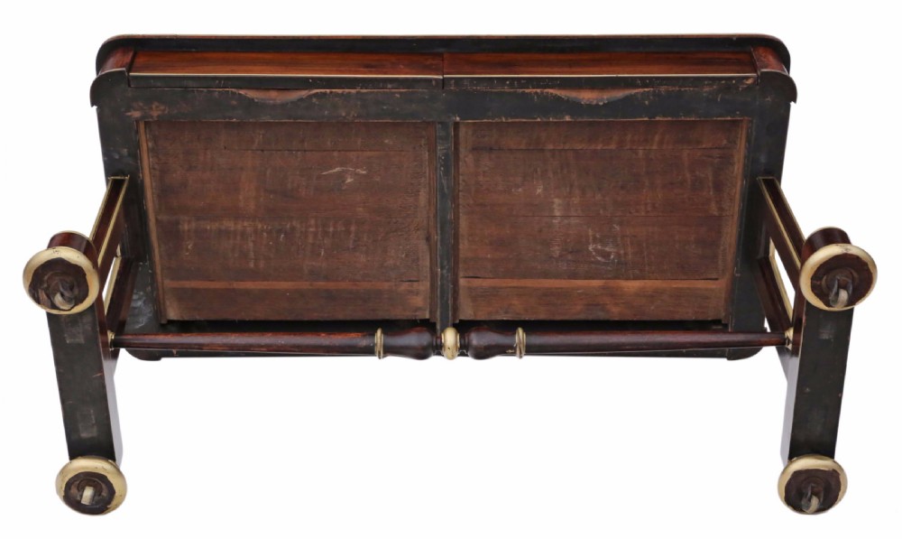 Regency rosewood library writing desk View XII