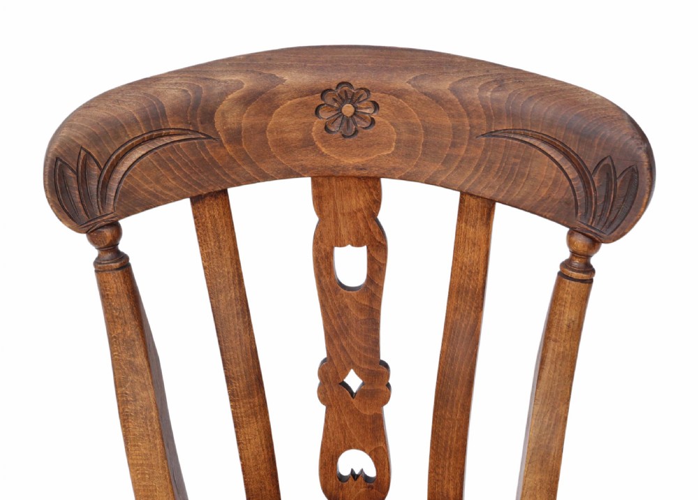 Set of 4 beech & elm kitchen dining chairs View VII