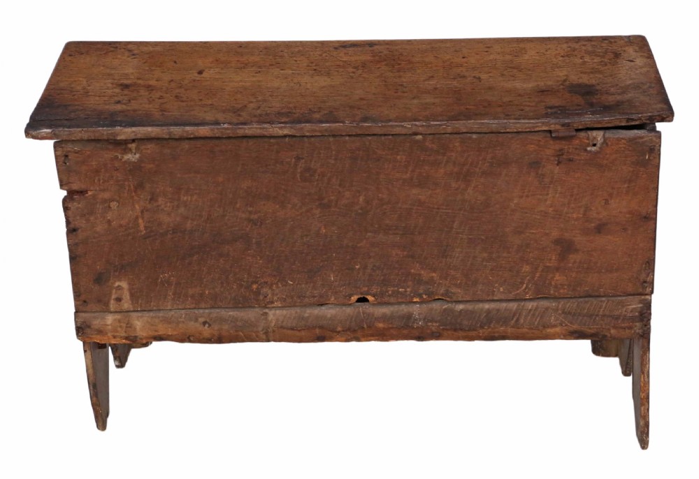 Georgian oak coffer or mule chest View VI