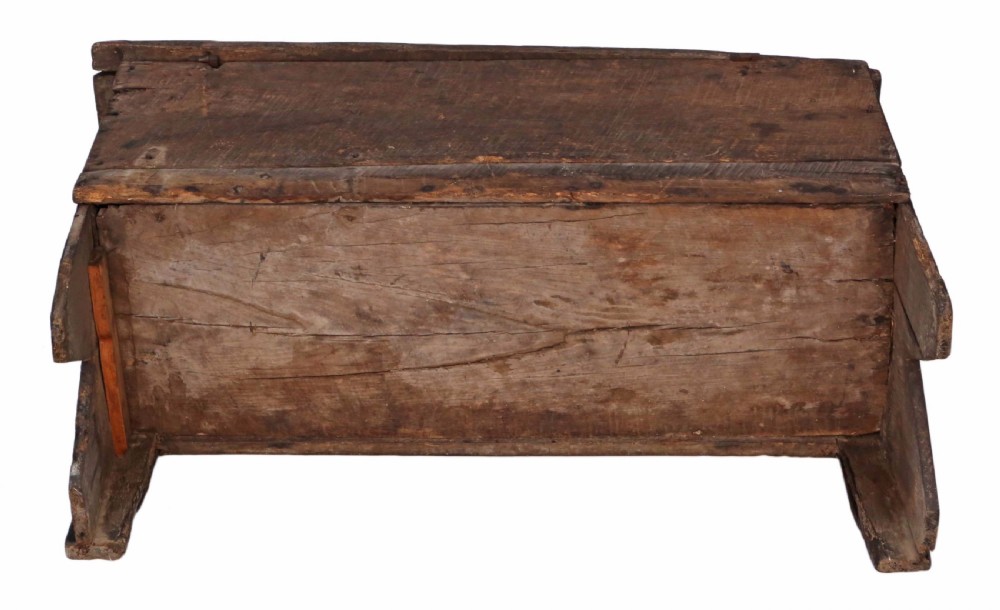 Georgian oak coffer or mule chest View VII