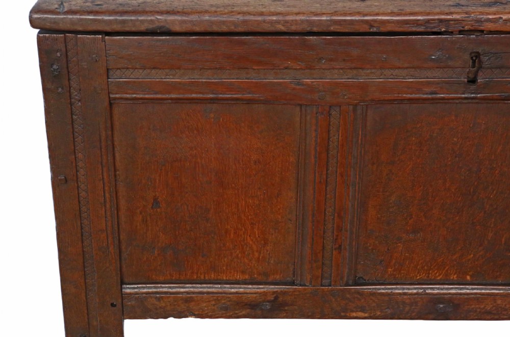 Georgian oak coffer or mule chest View VIII
