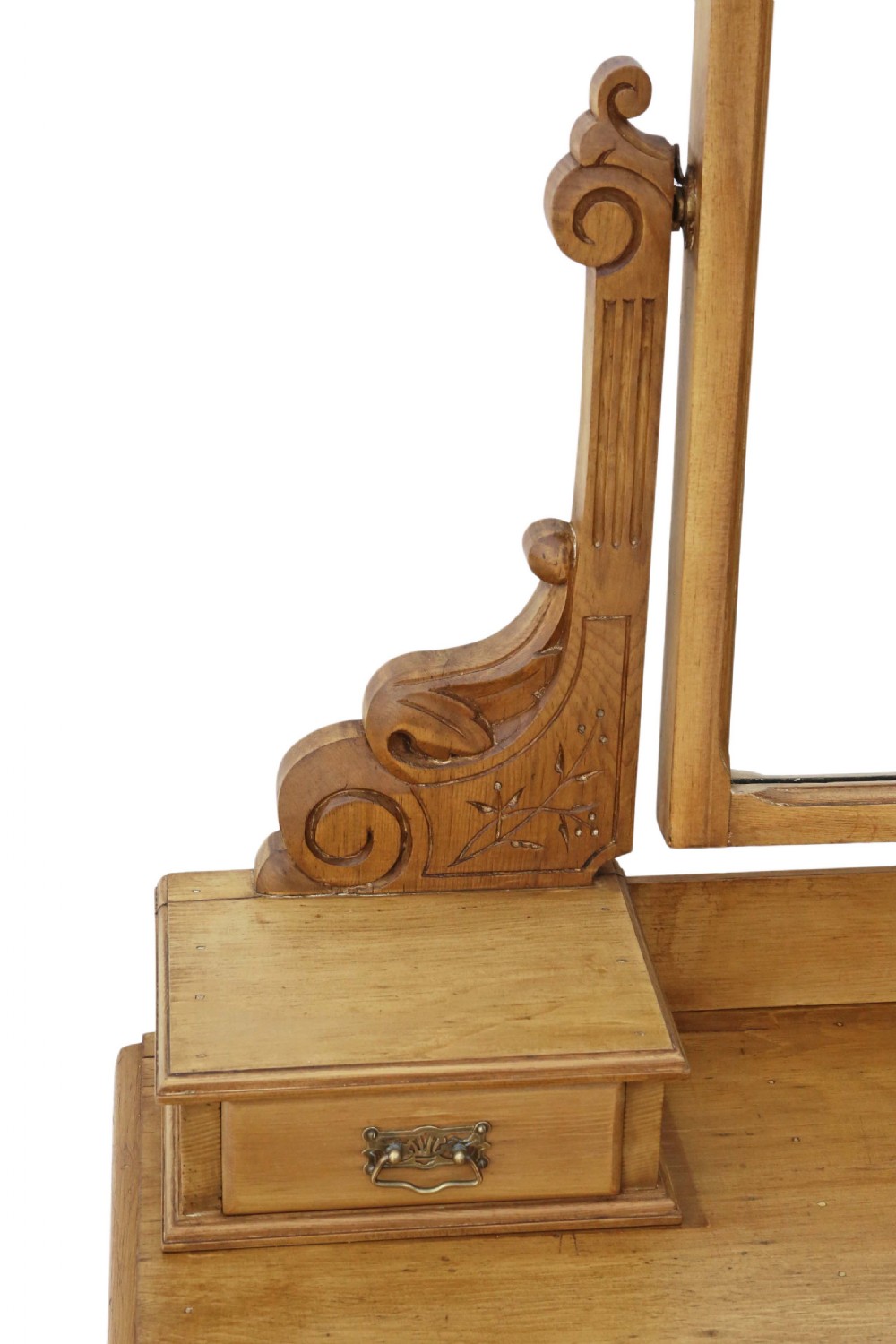 Late Victorian stripped pine dressing table View V