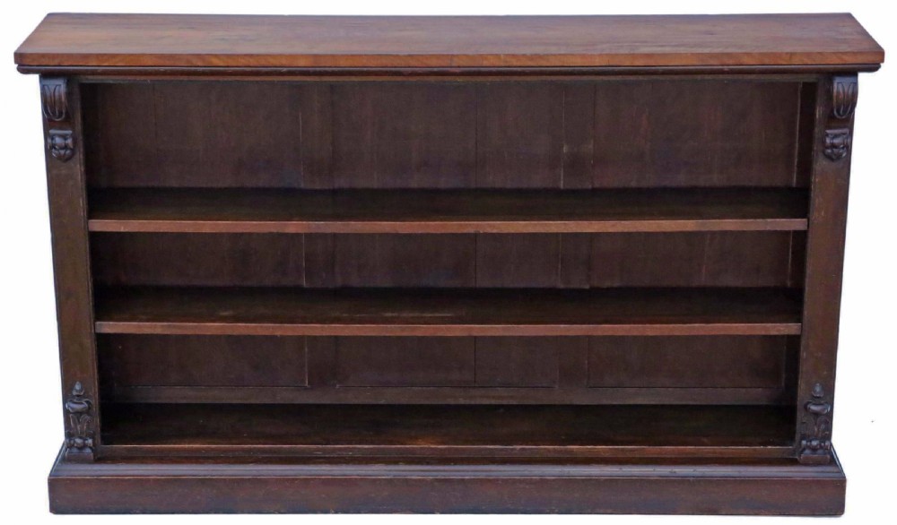 Victorian adjustable walnut bookcase