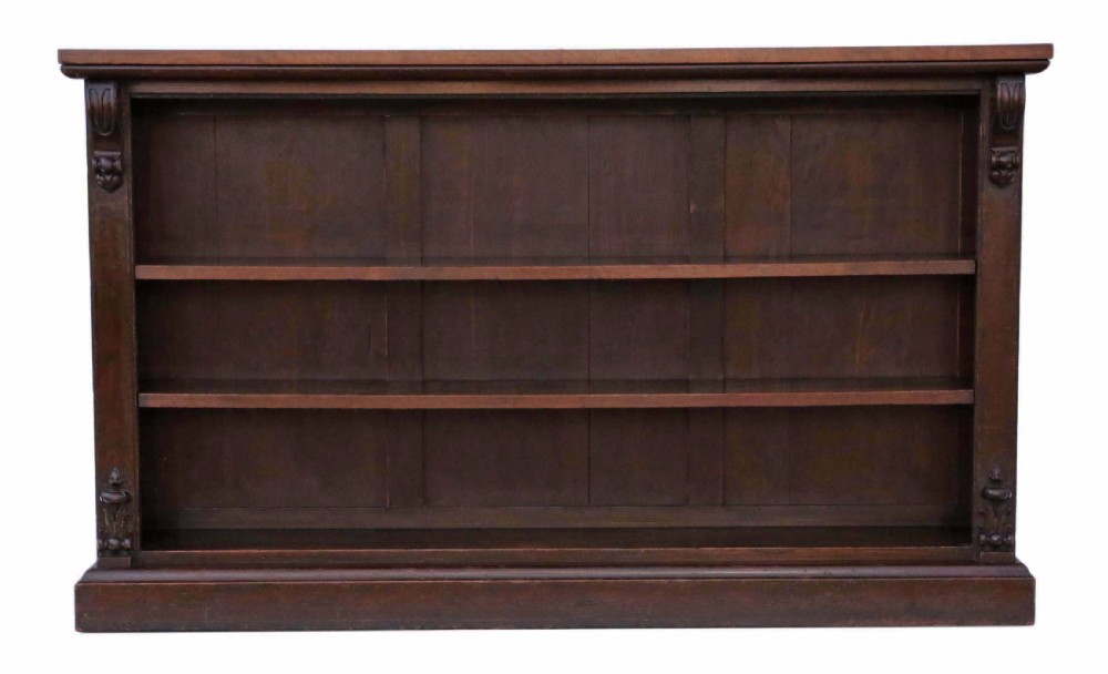 Victorian adjustable walnut bookcase View II