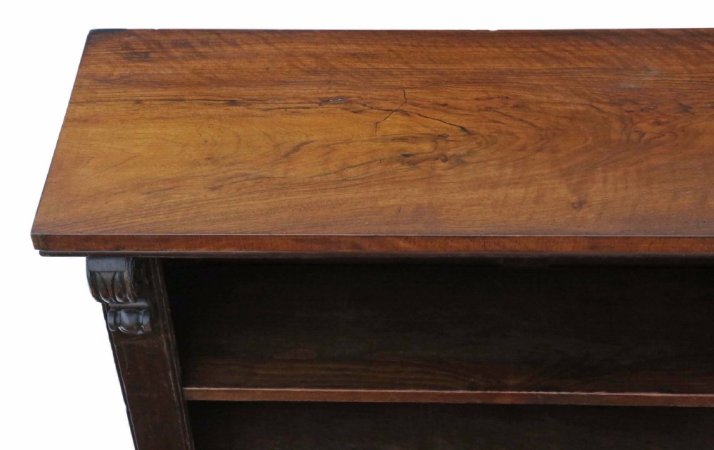 Victorian adjustable walnut bookcase View V