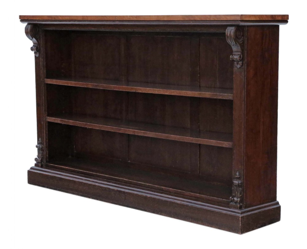 Victorian adjustable walnut bookcase View VI