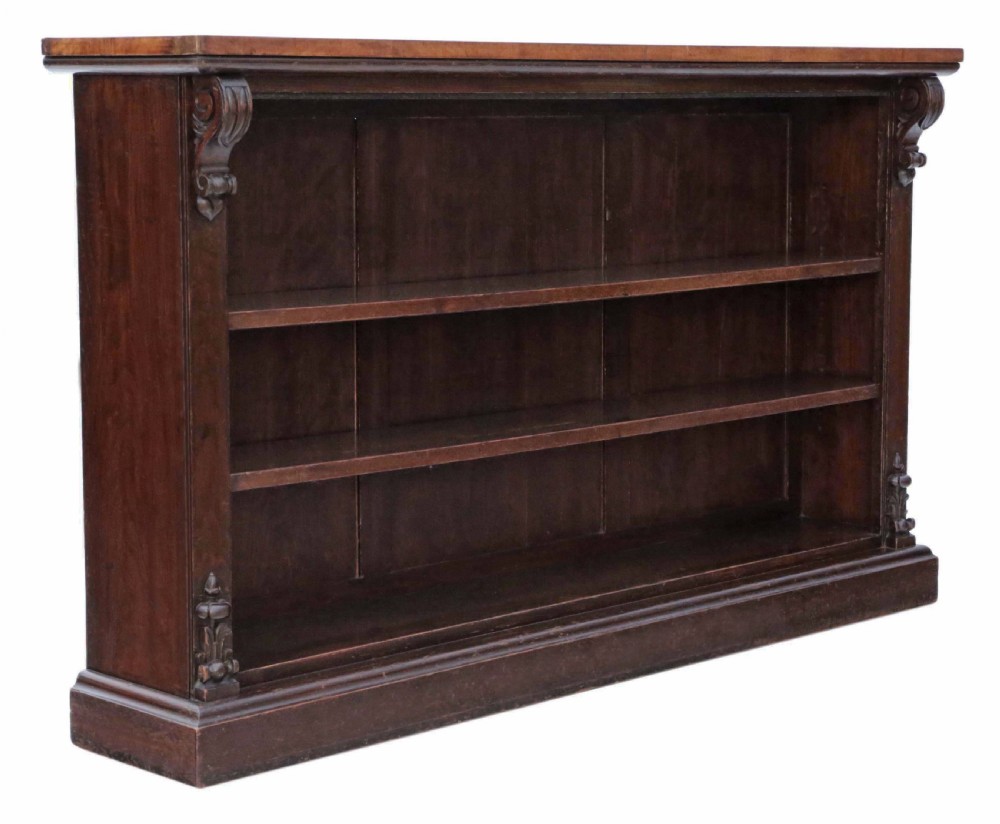Victorian adjustable walnut bookcase View VII