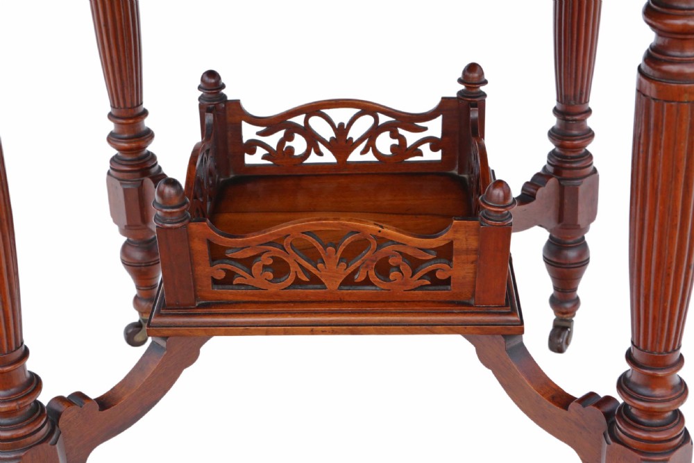 Victorian inlaid walnut centre table View IV