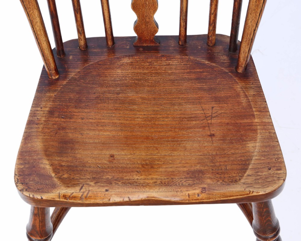 Set of 6 Victorian ash & elm Windsor dining chairs View VII