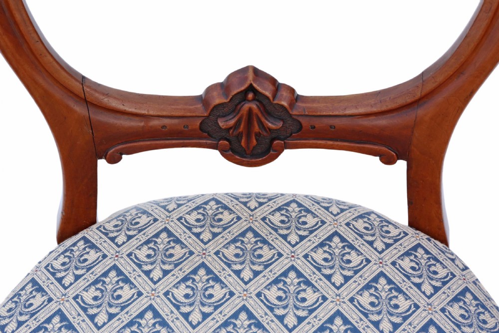 Set of 6 Victorian mahogany balloon back dining chairs View VII
