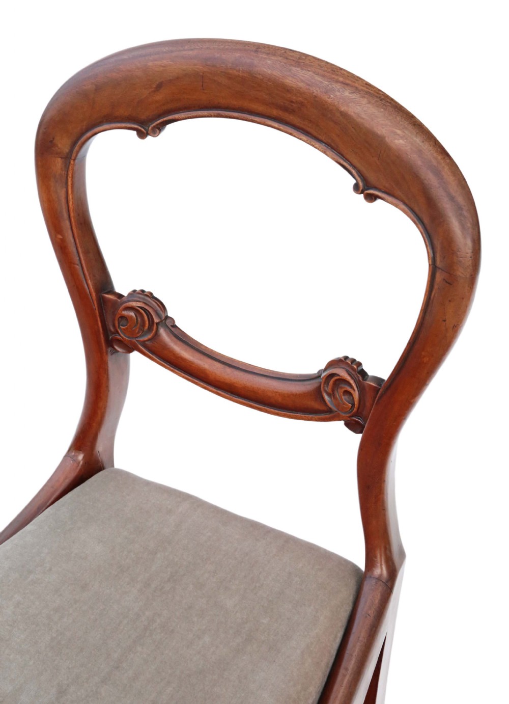 Set of 4 Victorian mahogany balloon back dining chairs View VII