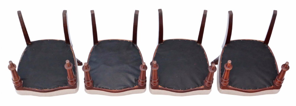 Set of 4 Victorian mahogany balloon back dining chairs View III