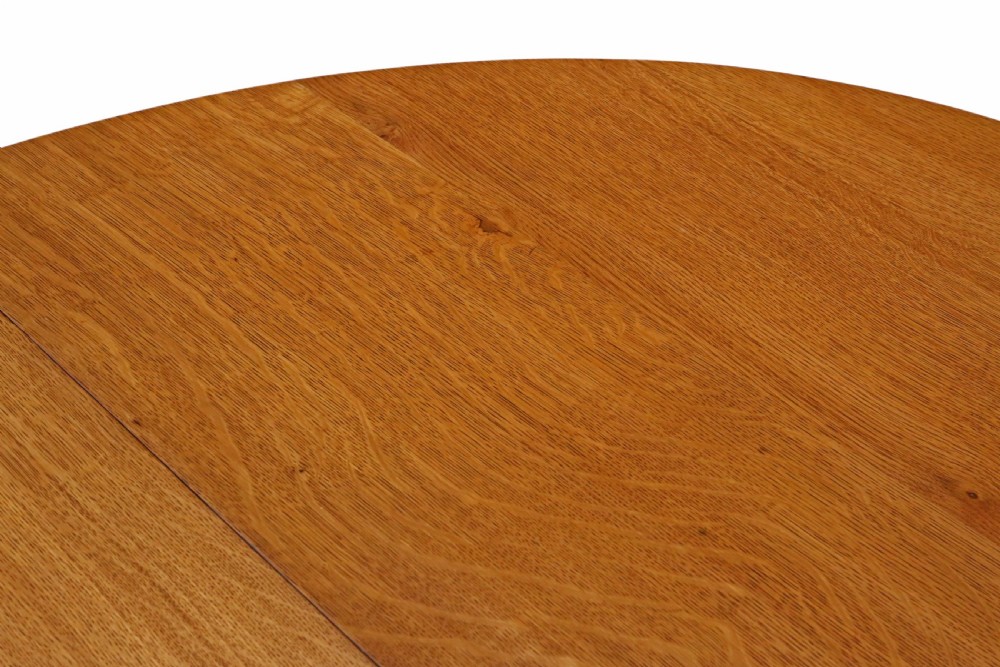 Victorian oak wind out D end dining table View V