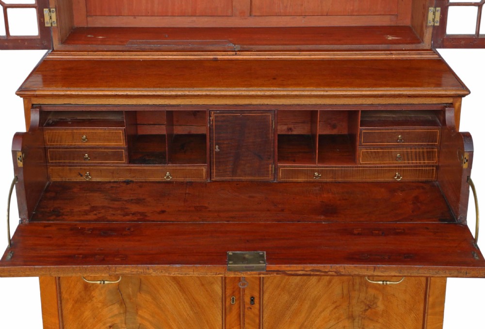 Georgian C1800 mahogany secretaire bookcase View III