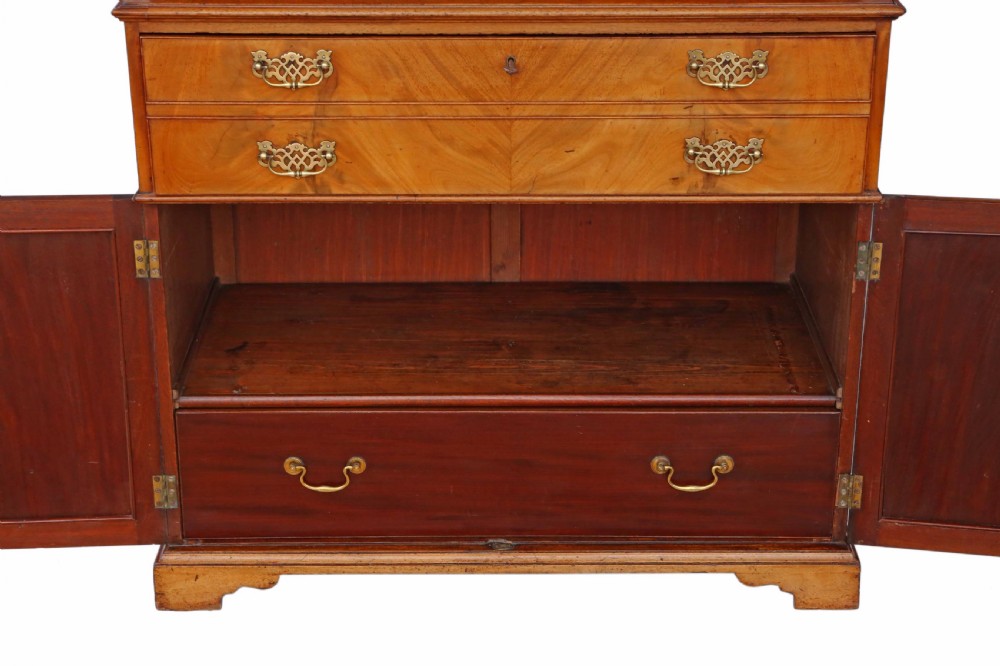 Georgian C1800 mahogany secretaire bookcase View IV