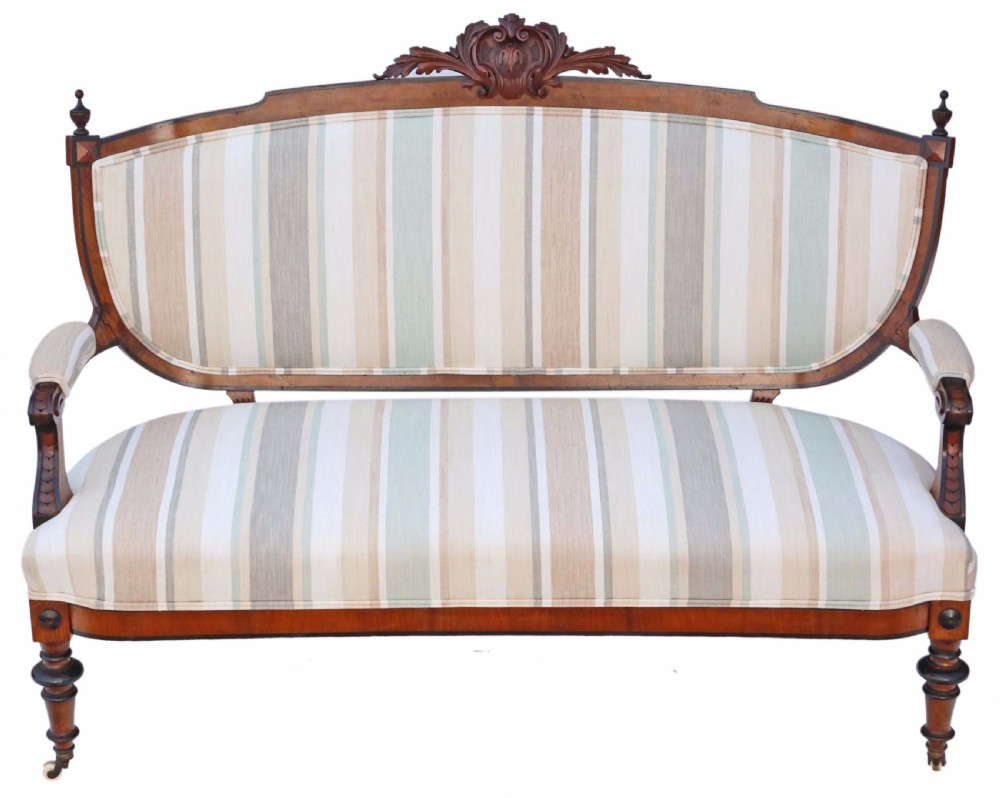 Victorian burr walnut Aesthetic sofa