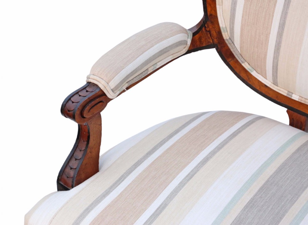 Victorian burr walnut Aesthetic sofa View IV
