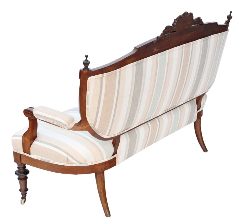 Victorian burr walnut Aesthetic sofa View VIII