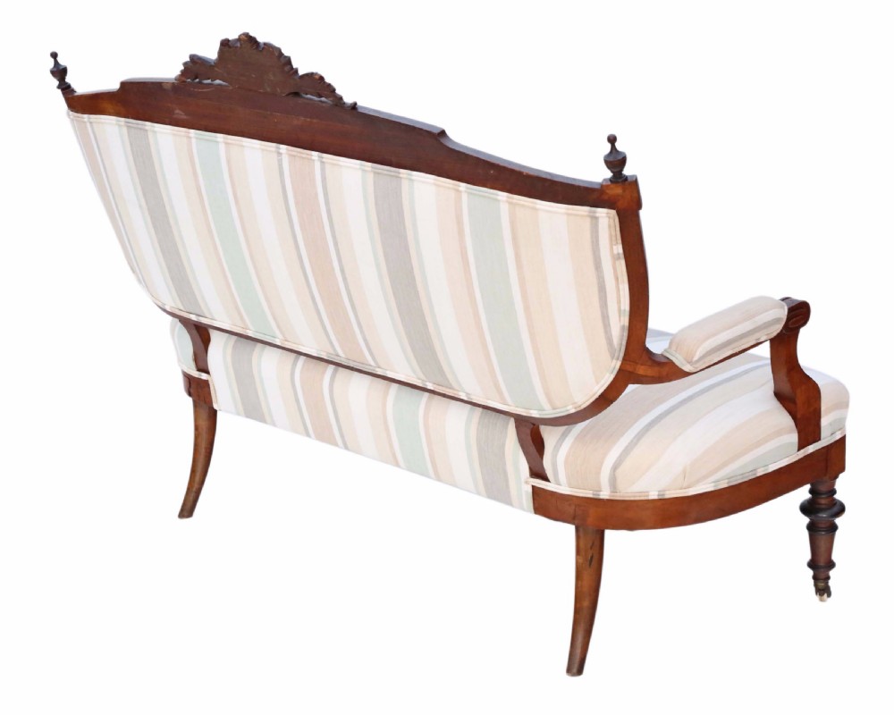 Victorian burr walnut Aesthetic sofa View IX