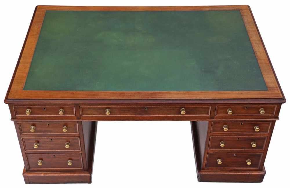 Victorian mahogany partner's desk 