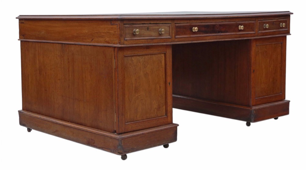 Victorian mahogany partner's desk  View X