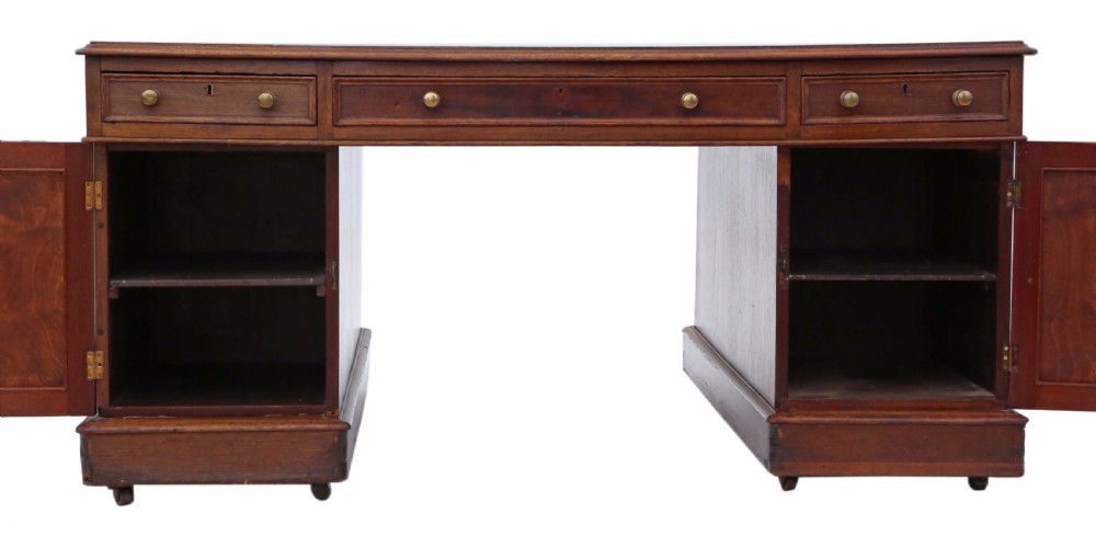 Victorian mahogany partner's desk  View XII
